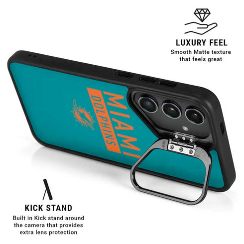 NFL Miami Dolphins Teal Performance Series Galaxy S25 Ultra Kickstand Case